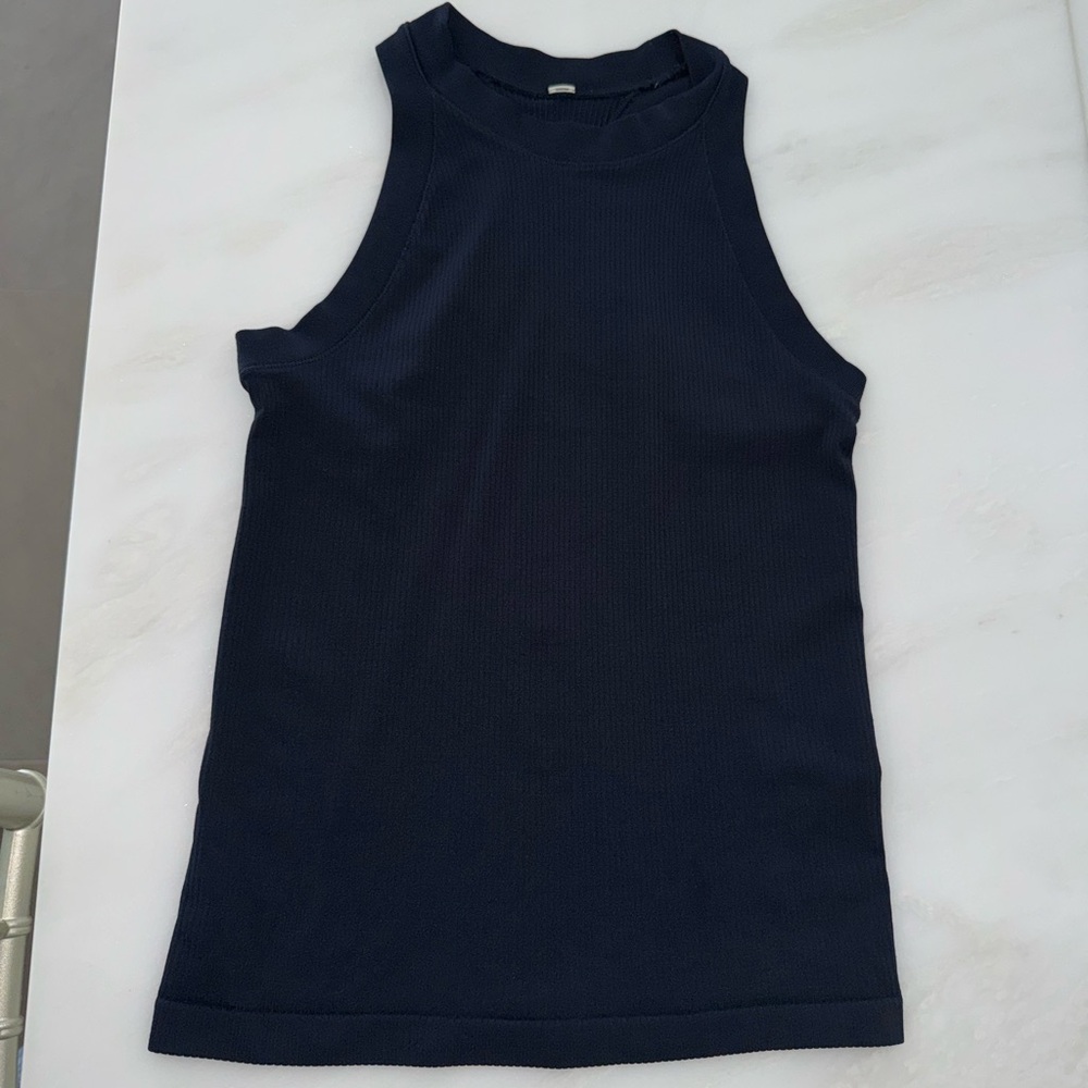 Renew Rib Racer Tank- Navy Blue - Picture 3 of 3